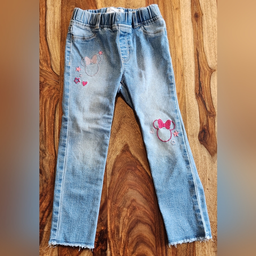 Gap Disney Minnie Mouse Blue and Pink Playful Jeggings